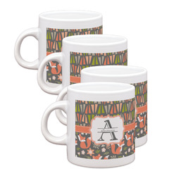 Fox Trail Floral Single Shot Espresso Cups - Set of 4 (Personalized)