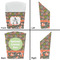 Fox Trail Floral French Fry Favor Box - Front & Back View