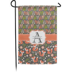 Fox Trail Floral Small Garden Flag - Single Sided w/ Name and Initial