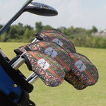 Fox Trail Floral Golf Club Iron Cover - Set of 9 (Personalized)