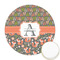 Fox Trail Floral Icing Circle - Medium - Front