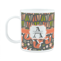 Fox Trail Floral Plastic Kids Mug (Personalized)