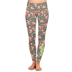 Fox Trail Floral Ladies Leggings - Large (Personalized)