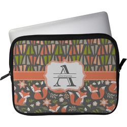 Fox Trail Floral Laptop Sleeve / Case (Personalized)