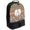 Fox Trail Floral Large Backpack - Black - Angled View