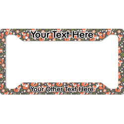 Fox Trail Floral License Plate Frame (Personalized)