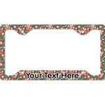 Fox Trail Floral License Plate Frame - Style C (Personalized)