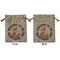 Fox Trail Floral Medium Burlap Gift Bag - Front and Back