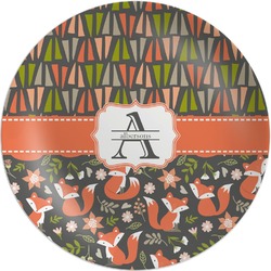 Fox Trail Floral Melamine Plate (Personalized)