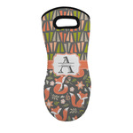 Fox Trail Floral Neoprene Oven Mitt w/ Name and Initial