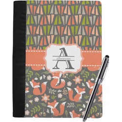 Fox Trail Floral Notebook Padfolio - Large w/ Name and Initial