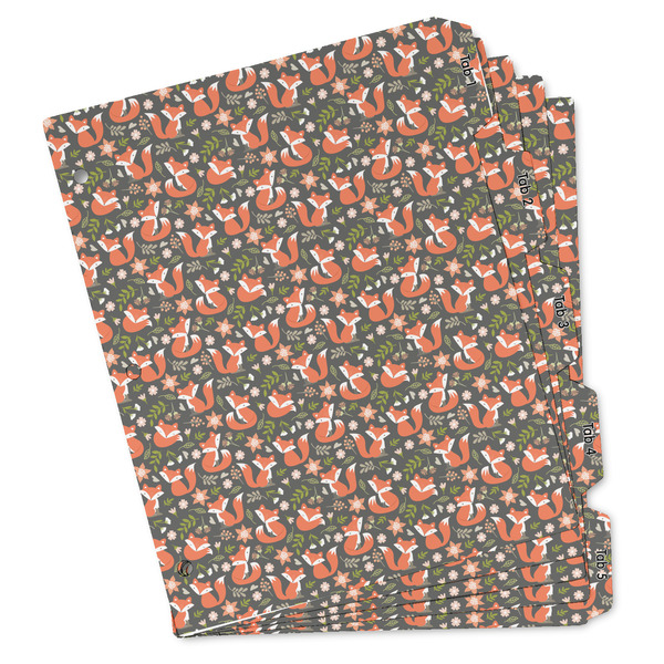 Custom Fox Trail Floral Binder Tab Divider Set (Personalized)