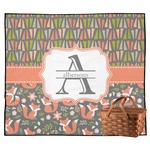 Fox Trail Floral Outdoor Picnic Blanket (Personalized)