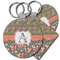 Fox Trail Floral Plastic Keychains