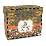 Fox Trail Floral Wood Recipe Box - Full Color Print (Personalized)