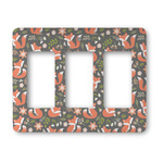 Fox Trail Floral Rocker Style Light Switch Cover - Three Switch