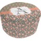 Fox Trail Floral Round Pouf Ottoman (Top)