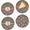 Fox Trail Floral Set of Appetizer / Dessert Plates