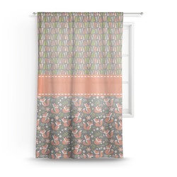 Fox Trail Floral Sheer Curtain - 50"x84"