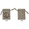 Fox Trail Floral Small Burlap Gift Bag - Front Approval