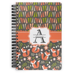 Fox Trail Floral Spiral Notebook - 7x10 w/ Name and Initial