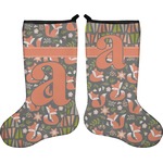 Fox Trail Floral Holiday Stocking - Double-Sided - Neoprene (Personalized)