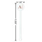 Fox Trail Floral White Plastic 5.5" Stir Stick - Round - Dimensions