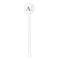 Fox Trail Floral White Plastic 5.5" Stir Stick - Round - Single Stick