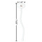 Fox Trail Floral White Plastic 7" Stir Stick - Oval - Dimensions