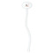 Fox Trail Floral White Plastic 7" Stir Stick - Oval - Single Stick