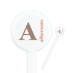 Fox Trail Floral Round Plastic Stir Sticks (Personalized)