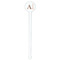 Fox Trail Floral White Plastic 7" Stir Stick - Round - Single Stick