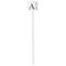 Fox Trail Floral White Plastic Stir Stick - Double Sided - Square - Single Stick