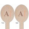 Fox Trail Floral Wooden Food Pick - Oval - Double Sided - Front & Back