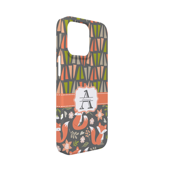 Custom Fox Trail Floral iPhone Case - Plastic - iPhone 13 Mini (Personalized)