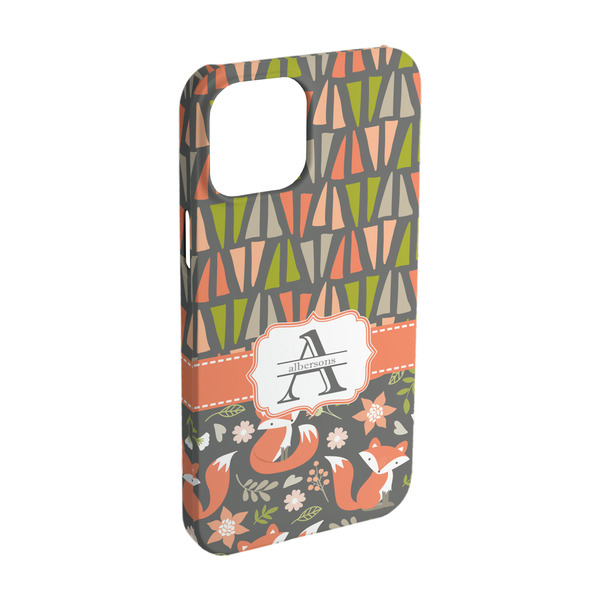 Custom Fox Trail Floral iPhone Case - Plastic - iPhone 15 (Personalized)