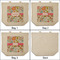 Wild Garden 3 Reusable Cotton Grocery Bags - Front & Back View