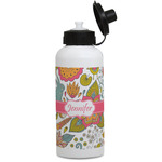 Wild Garden Water Bottles - Aluminum - 20 oz - White (Personalized)