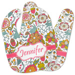 Wild Garden Baby Bib w/ Name or Text