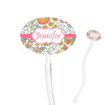 Wild Garden 7" Oval Plastic Stir Sticks - Clear (Personalized)