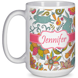 Wild Garden 15 Oz Coffee Mug - White (Personalized)