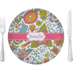 Wild Garden Glass Lunch / Dinner Plate 10" (Personalized)