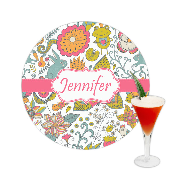 Custom Wild Garden Printed Drink Topper -  2.5" (Personalized)