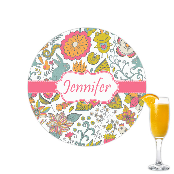 Custom Wild Garden Printed Drink Topper - 2.15" (Personalized)