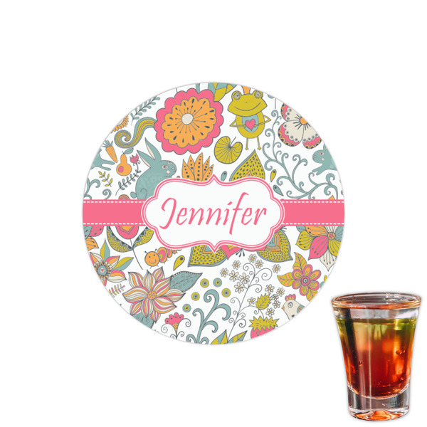 Custom Wild Garden Printed Drink Topper - 1.5" (Personalized)