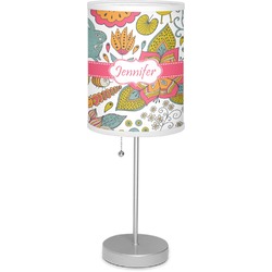 Wild Garden 7" Drum Lamp with Shade Polyester (Personalized)