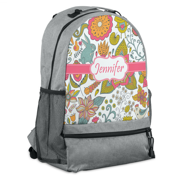 Custom Wild Garden Backpack - Grey (Personalized)