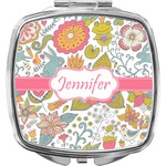 Wild Garden Compact Makeup Mirror (Personalized)