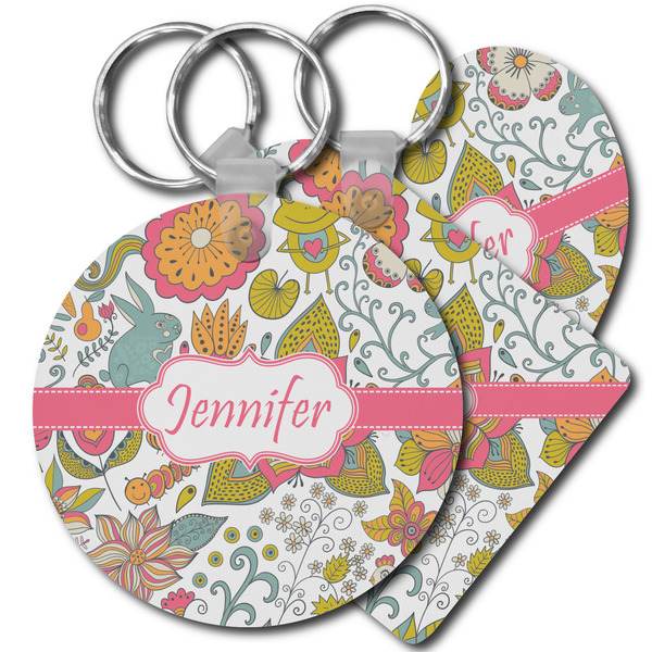 Custom Wild Garden Plastic Keychain (Personalized)