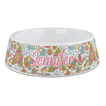 Wild Garden Plastic Dog Bowl - Large (Personalized)